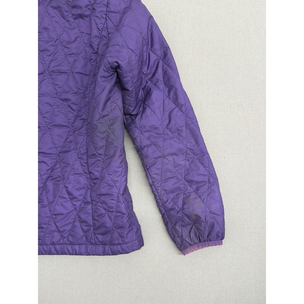 Patagonia Kids Purple Diamond Quilted Full Zip Puffer Jacket Size L 12 - Picture 6 of 8